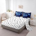 thumbnail image 5 of jejeloiu Teen Video Game 7pcs Bedding Comforter Set,Blue Gamepad Queen Bedding Sets,3D Geometric Plaid Queen Sheet Sets For Boys,Ultra Soft Home Decor Reversible, 5 of 8