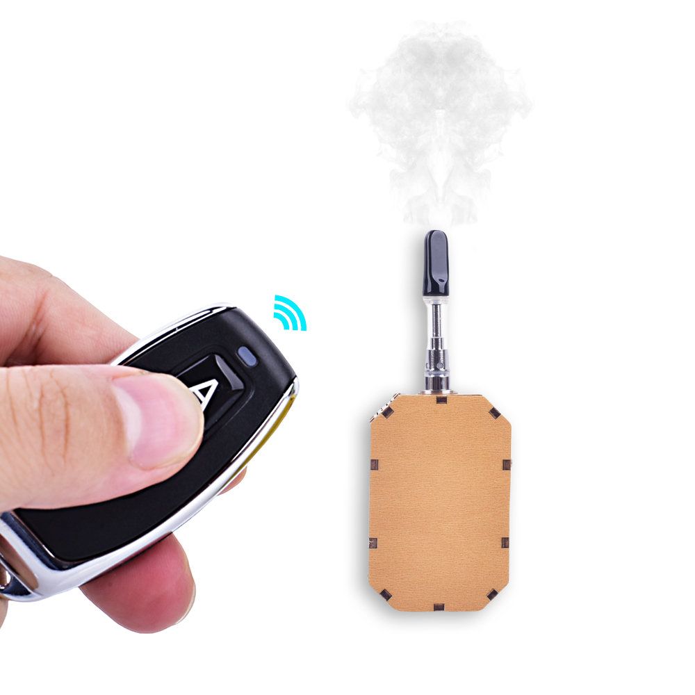 Wooden Smoke Machine Handmade Rechargeable Remote Control Mini Fog Machine Suitable for Photography Role Playing Smoke Machine Commercial Photography Outdoor Activities Party