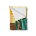 thumbnail image 2 of Colorful Soft Flannel Fleece Blanket, Desert Landscape Illustration with a Big Saguaro Cactus and a Bird Barren Nature, Cozy Plush for Indoor and Outdoor Use, 60" x 80", Multicolor, by Ambesonne, 2 of 6