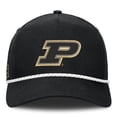 thumbnail image 2 of Men's Fanatics  Black Purdue Boilermakers Undertone Rope Adjustable Hat, 2 of 4