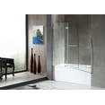 thumbnail image 3 of ANZZI Pacific Series 48 in. W by 58 in. H Frameless Hinged Tub Door in Brushed Nickel, 3 of 11