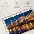 thumbnail image 6 of Elephant Stock Cleveland Downtown Wall Art - Horizontal Multi Panel Canvas - Living Room Wall Decor - Places Multi Panel - Blue And Orange Decor - 65" x 42", 6 of 8