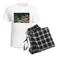 thumbnail image 4 of CafePress - Vintage Santa Sleigh Women's Light Pajamas - Women's Short Sleeve Print T-Shirt and Pants Light Cotton Pajama Set, 4 of 7