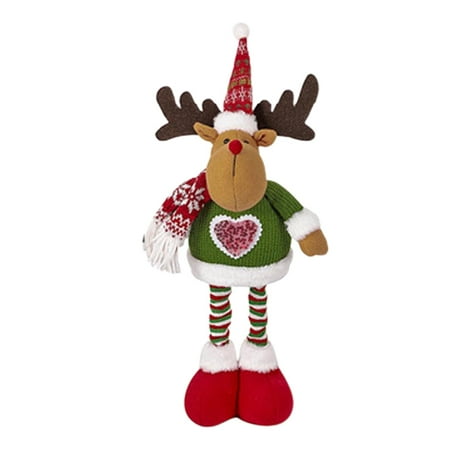 

Weerihhol Abstract Decorative Objects Christmas Decorations Retractable Doll Christmas Old Man Snowman Fawn Window Decoration Christmas Decoration Legs Retractable Variable Length 20inch Variable