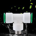 thumbnail image 5 of 2Pcs G1/2in Male Thread PPR Plastic Water Pipe Tee Connector for Household Water Heating, 5 of 5