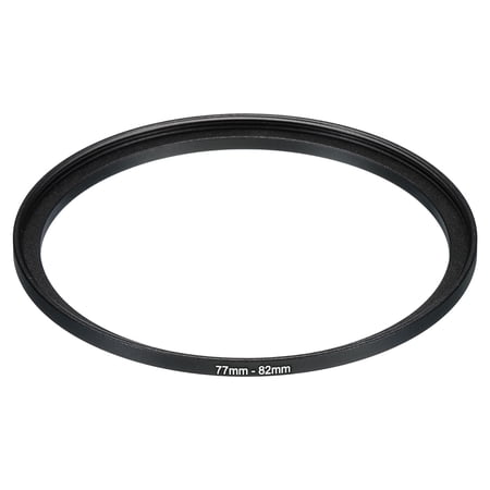 Uxcell 77mm-82mm Metal Step Up Ring  Camera Lens Filter Adapter Ring for Camera Lenses Hood  Black
