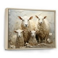 thumbnail image 2 of Designart "Textured Beige Sheep I" Animals Floater Framed Canvas Print, 2 of 7