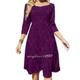 thumbnail image 1 of Vestido elegante y dulce de encaje de estegosaurio morado para mujer, vestido coreano kawaii con cuello cuadrado, estegosaurio, estegasaurio, volcán, dinosaurio, 1 of 6