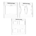 thumbnail image 1 of 3-Piece Transparent Acrylic Woodworking Joinery Inlay Template Set, 6x6 Inches, 1 of 6