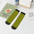 thumbnail image 7 of Rateoe Olive Pattern Quarter Crew Socks,Toe Seamed Ankle Socks,Cotton Cushioned Breathable Athletic Crew Sports Socks, 7 of 7