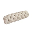 thumbnail image 2 of Chunky Braided Long Throw Pillow,Thick Knotted Tube‑Shaped Cushion,Soft Plush Decorative Bolster Pillow for Sofa Couch Bed Home Interior Layout,19"(Beige), 2 of 6