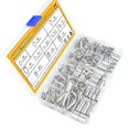 thumbnail image 2 of Sutemribor Dedales de cable de acero inoxidable 304 y 6 tamaños de manga de bucle de engarzado de aluminio Kit surtido de 240 piezas, 2 of 5