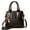 dark brown, variant on 1 Piece Ladies Fashion Crossbody Bag, Zipper Closure Shoulder Handbag, Polyester Lining, Edge Colorful Monogram Printing, Casual Ladies Purse Crossbody Bag