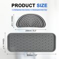 thumbnail image 2 of Atrapa Goteo Semi-Circular para Refrigerador Uxcell - Colector de Goteo de Silicona Antideslizante para Derrames de Agua en el Refrigerador con Drenaje Rectangular Grande, Gris, 2 of 7