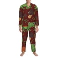 thumbnail image 3 of Pofeuu Frogs and Mushrooms Print Men's Long Sleeve Pajama Set Pijamas Para Hombres Pijamas Para Hombres Mens Pajamas Set-Large, 3 of 7