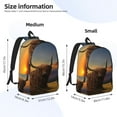 thumbnail image 3 of Bixox Yak Printing Canvas Backpack Lightweight Casual Travel Backpack School Backpack Fits 15.6 Inch Notebook, 3 of 5