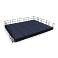 thumbnail image 3 of National Public Seating SG481610C-40-SS10 16 x 20 ft. Red Carpet Stage with Black Shirred Pleat Skirting, 16 in. Height, 3 of 4