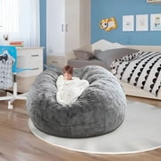 XIBUFE 2026 New Giant Bean Bag Chair Bed for Adults,Large Bean Bag Chairs for Adults,Beanbag Lazy Chair,Large Sofa Couch,Machine Washable(7 Ft)