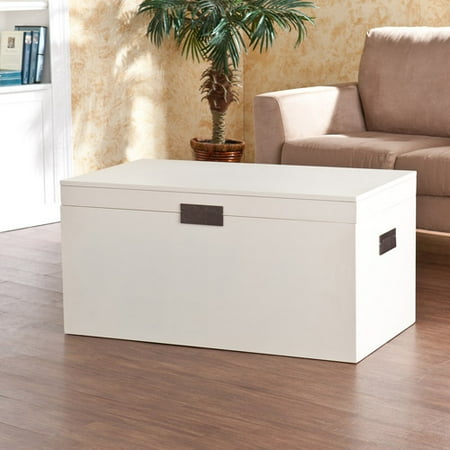 Daphne Trunk Storage Coffee Table, White