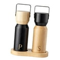 thumbnail image 2 of Molinillo de condimentos de madera profesional con molinillo de sal manual grueso ajustable de 7 pulgadas de alto para bar, viajes, camping y exterior, 2 of 9