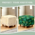 thumbnail image 6 of SCRAWLGOD St. Patrick's Day Shamrock Heart Spot Print Dark Green Footstool Cover, Stretchable Ottoman Sofa Cover Non Slip Comfortable Square Furniture Protection for Footrest Sofa, 6 of 7