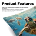 thumbnail image 2 of Turtle Pillow Covers Inserts, Decorative Pillows, Throw Pillows with Unique Patterns for Home Décor - Set of 2 in 16x16, 18x18, or 20x20 inches, 2 of 6