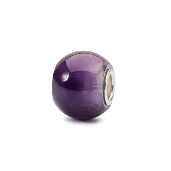 Trollbeads Round Amethyst Bead for Womens Gemstone Charm Bracelet