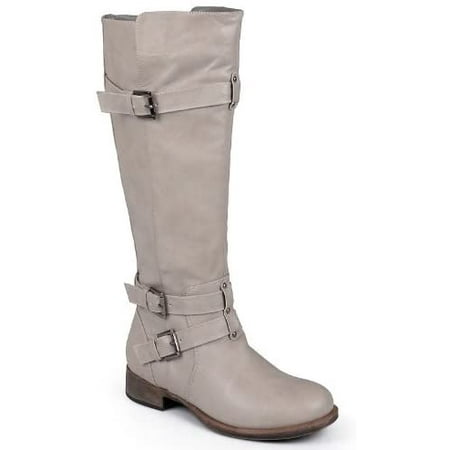 Journee Collection Bite Women's Tall Boots Color: Taupe Size: 6.5