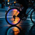 thumbnail image 4 of Bike Tire Valve Stem Light - LED Waterproof Bicycle Wheel Lights Neon Flashing Lamp Glow in the Dark Cool Safe Accessories, 4 of 6