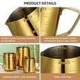 thumbnail image 3 of 1 x 360ml Stainless Steel Tip Pull Tank Coffee Creamer Inside and Outside Graduated Measuring Cupsgolden, 3 of 5