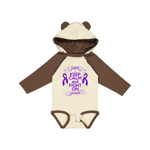 Inktastic Chiari Malformation Keep Calm Fight on Boys or Girls Long Sleeve Baby Bodysuit