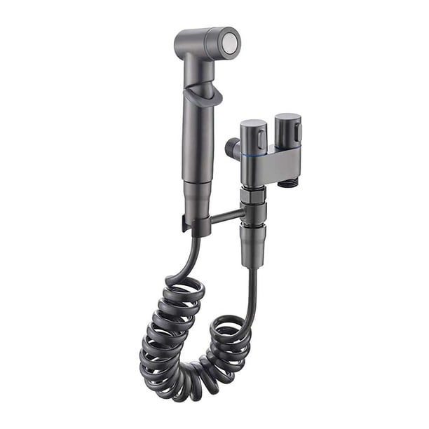 Portarrollos de papel higiénico con pulverizador, montaje en pared, almacenamiento para dos rollos, decoración moderna para baño, fácil instalación, marco de metal, para sala de estar