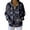 Dark Blue, variant on Women's Casual Fashion Long-Sleeve Zip-Up Hoodie with Christmas Print, Knitted Pullover for Comfortable Wear and Style,Black,XL