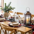 thumbnail image 6 of Black Red Round 15 Inch Placemats Set of 8, White Circle Geometric Abstract Texture HeatResistant Non Slip Place Mats for Dining Table, Wipeable Braided Kitchen Table Mats for Housewarming, 6 of 9