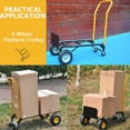 thumbnail image 6 of 2-in-1 Convertible Hand Truck, 400 lbs Heavy Duty Dolly Cart, Folding Metal Frame with 4 Wheels, Ideal for Moving, Warehouse, Garden and Shopping, 6 of 7