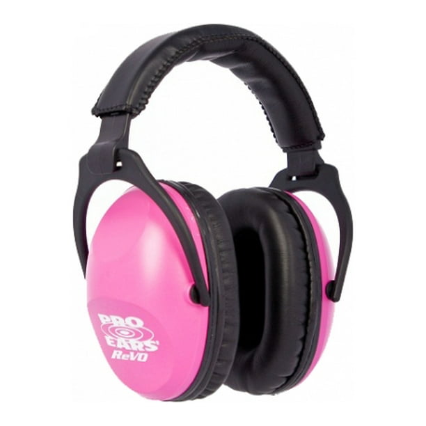 Pro Ears ReVO Passive Hearing Protection NRR 25 Youth and Women Ear Muffs Neon Pink