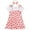 Strawberry, variant on Short Sleeve Dresses for Little Girl Casual Crewneck Dress Strawberry Print Cute Pink Outfit Size 3-4Y