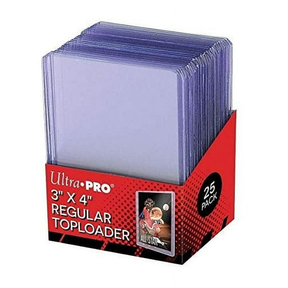 Ultra Pro Clear Regular Toploader 3" x 4" 25-Count per Pack (2-Packs)