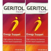 4 Pack Geritol liquid High Potency Vitamin & Iron Supplement 12oz Each