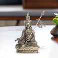 thumbnail image 2 of Estatua de Buda tibetano de latón, adornos de Pose , coleccionables espirituales, 2 of 8