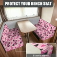 thumbnail image 2 of Yuyamidu Pink Butterfly RV Dinette Cushion Covers Heart RV Sofa Cushions Valentine's Day Camper Cushion Slipcover Furniture Covers for RV Camper Sofa, 2 of 7