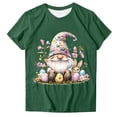 thumbnail image 3 of VBTAPA Womens Happy Easter Day Shirt Funny Bunny Eggs Graphic Short Sleeve Tee Spring Summer Casual Christian Tops Today's Sales Green M, 3 of 5