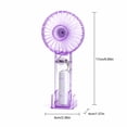 thumbnail image 2 of Portable Handheld Fan, Mini USB Rechargeable, Compact & Lightweight, 4-Speed Adjustable, Battery-Powered, Quiet & Perfect for Travel & Outdoor(Purple), 2 of 8