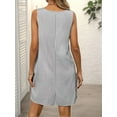 thumbnail image 4 of Summer Dress for Women Sleeveless Tank Dress with Pockets Casual Short A Line Dress Crewneck Sundress 2025 Black L, 4 of 7