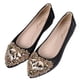 thumbnail image 2 of Zapatos Planos Vestir Sin Cordones Bailarinas para Mujer Brillantes Cómodos Con Diamantes Imitación, 2 of 9