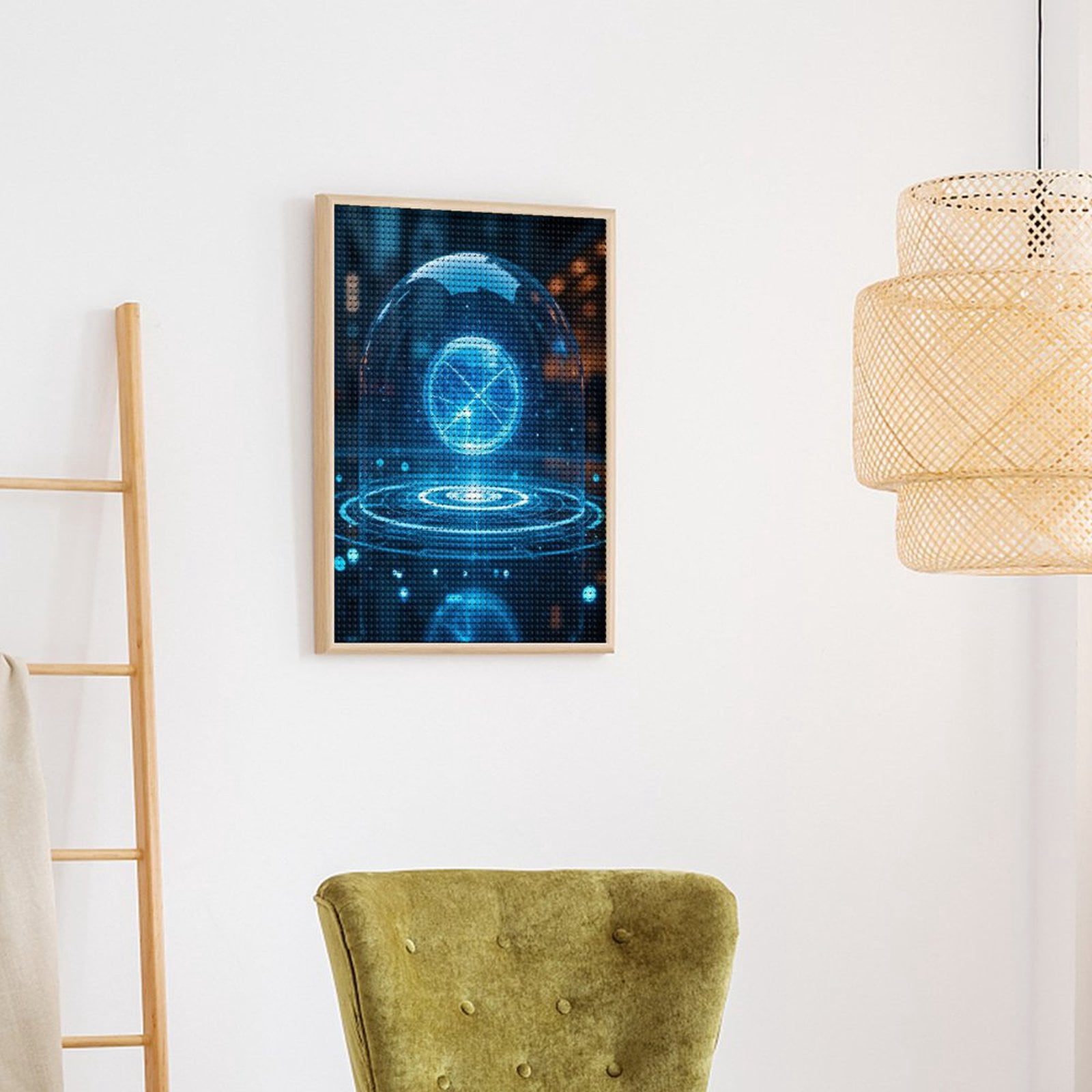 Diamond Art Kits for Adults - Sphere Hologram Under Glass Dome 5d Diamond Painting for Adults, Diamond Art for Adults Beginners, Frameless Diamond Painting Kits for Adults for Home Wall Decor