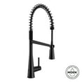 thumbnail image 5 of Moen 5925Ew Sleek 1.5 GPM Single Hole Pre-Rinse Pull Down Kitchen Faucet - Black, 5 of 7
