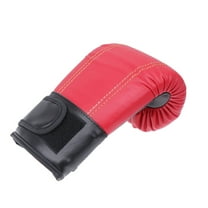 OUNONA PU Boxing Gloves and Training Mitts 1 Set Sparring Hand Pads for Taekwondo Kickboxing Fighting Red