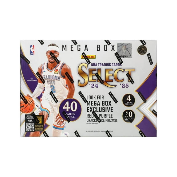 2024-25 Panini Select Basketball Mega Box (Red and Purple Cracked Ice Prizms)