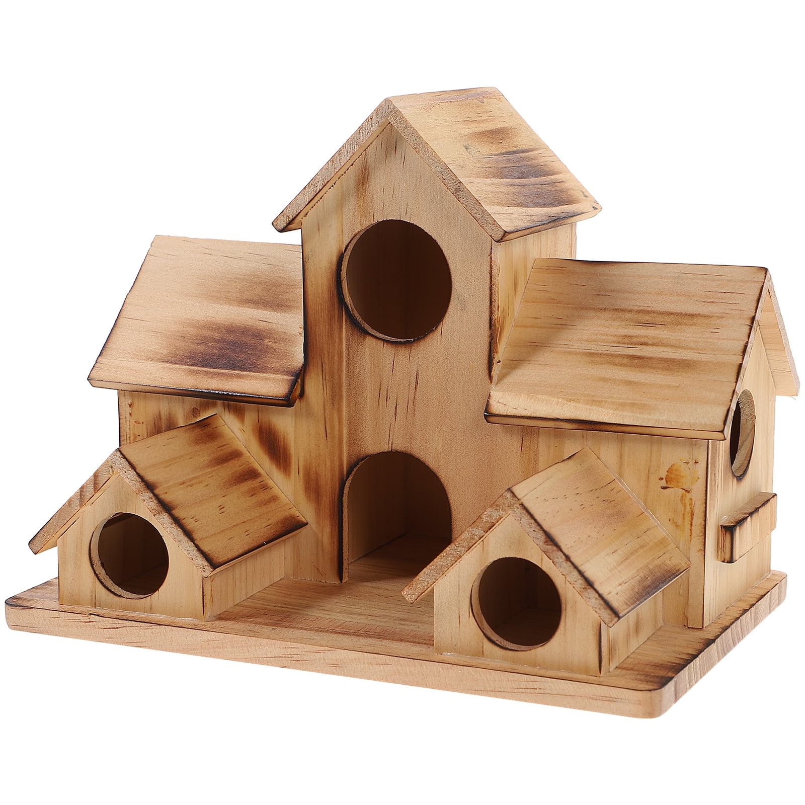 Yardwe Wooden Bird House Home Decor Bird House Crafts Woodsy Decor DIY –  WoodArtSupply